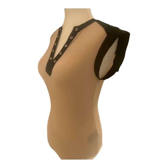 Bebe semi sheer bodysuit. Sz S - Picture 2 of 8